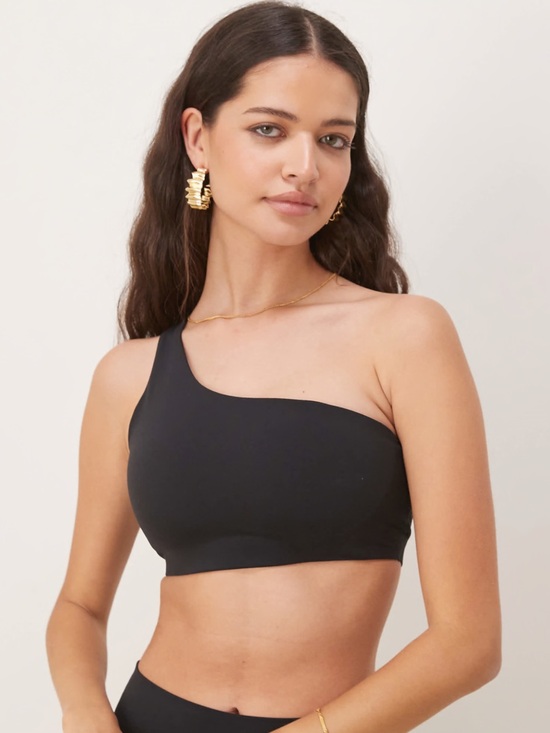 Nike Other - Nike Zenvy Black Asymmetrical Women's Light-Support Padded Sports Bra, NWT